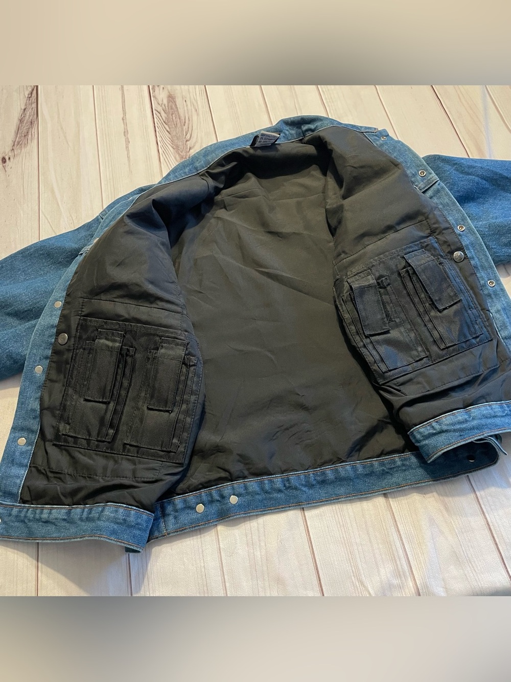 VTG Authentic NRA Gear Denim Jacket Mens Large Heavy Concealed Carry MADE IN USA - Picture 11 of 16